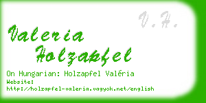 valeria holzapfel business card